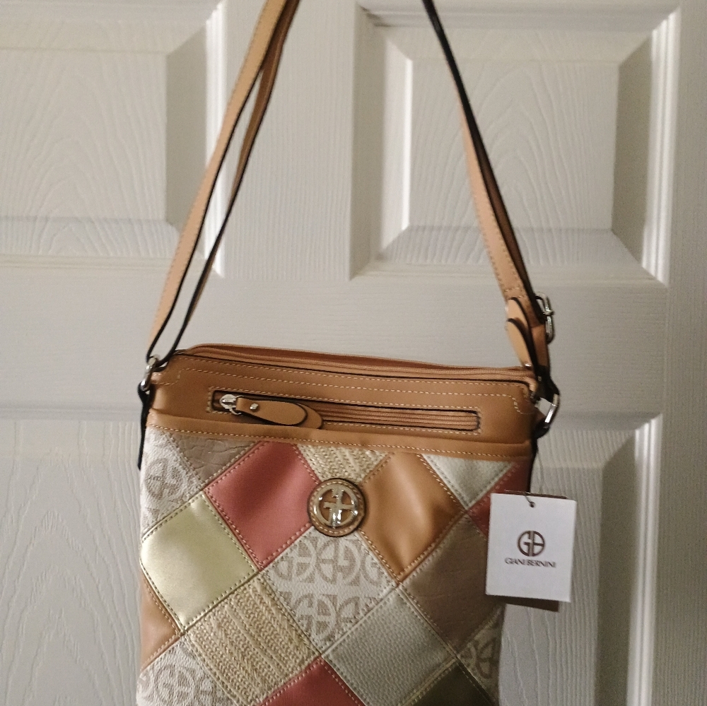 Nwt Gianni Bernini Patchwork Crossbody Purse - image 3